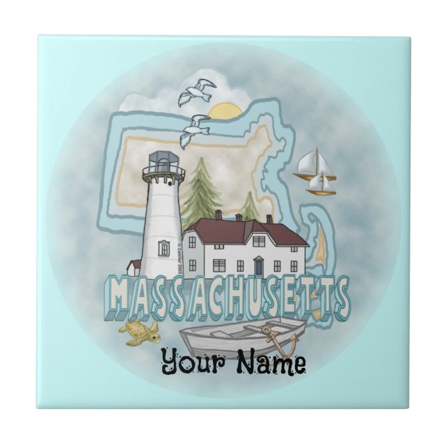 Azulejo de farol de Massachusetts (Frente)