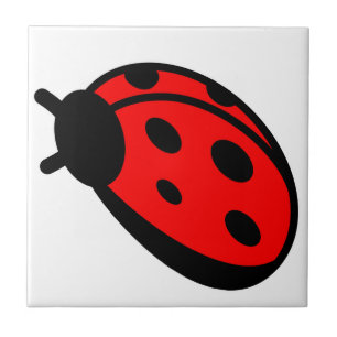 Azulejo De Foto Cerâmica Ladybug Pequeno (4,25" x
