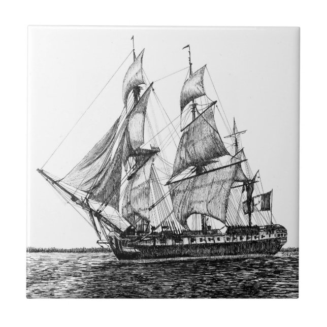 Azulejo de Fotografia Cerâmica Hermione de Navio A (Frente)