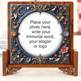 Azulejo de Frame de Cerâmica para Flores e Pássaro