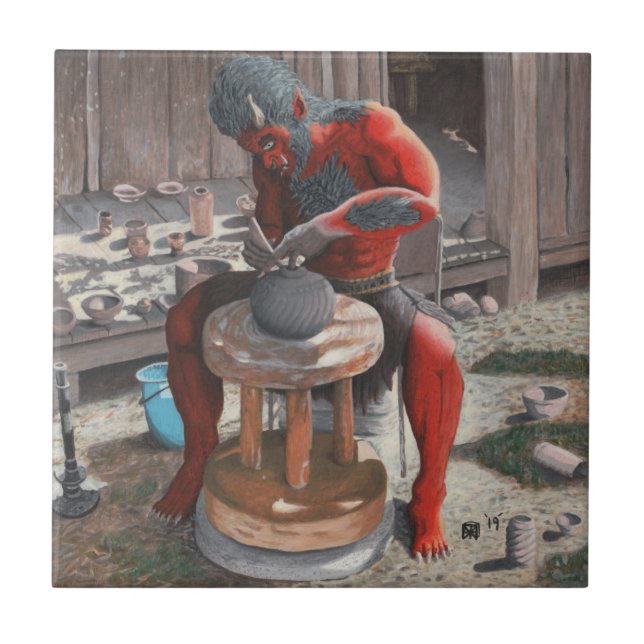 Azulejo de giro da fantasia da roda da cerâmica do (Frente)