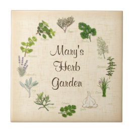 Azulejo de Jardim Herb Personalizado