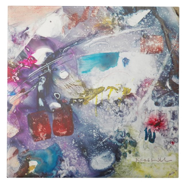 Azulejo de Kay Cassill: De "fritada peixes " (Frente)