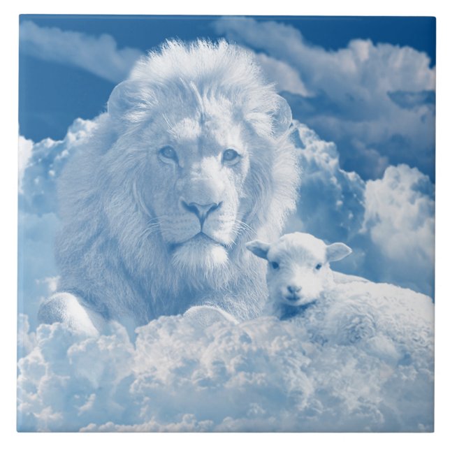 Azulejo de leão e lambe (Frente)