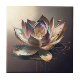Azulejo de Lotus Cerâmica - Floral Delicado e Grac