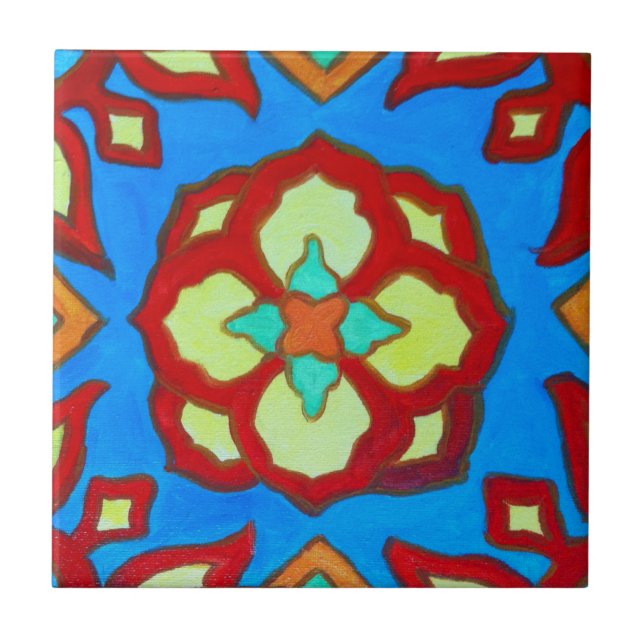 Azulejo de Lotus da ilha de Catalina do papai noel (Frente)