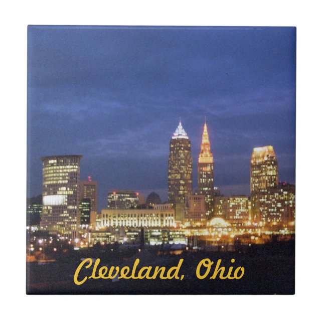 Azulejo de Luzes Noturnas de Cleveland (Frente)