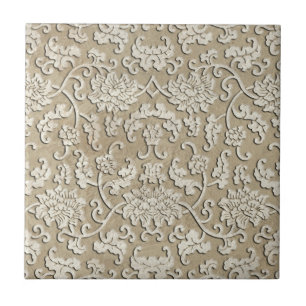 Azulejo de mármore gravado em ornamentado