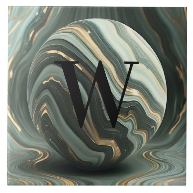 Azulejo de Mármore Verde Claro (Frente)