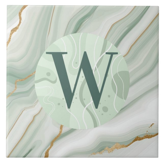 Azulejo de Mármore Verde Claro (Frente)