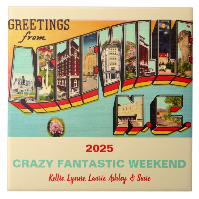 Azulejo de Memória de Asheville Carolina do Norte (Frente)