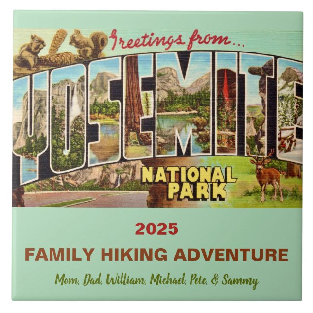 Azulejo de Memória do Parque de Yosemite (Frente)