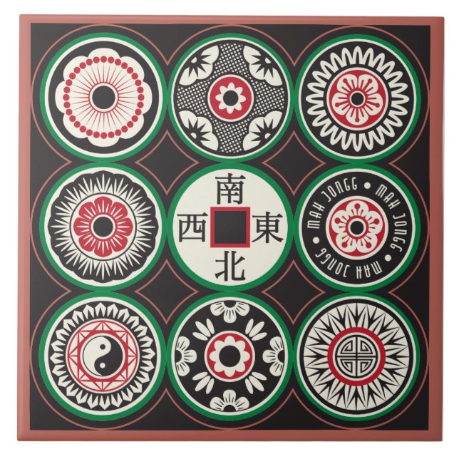 Azulejo de Moedas de Um Ponto Mah Jongg (Frente)