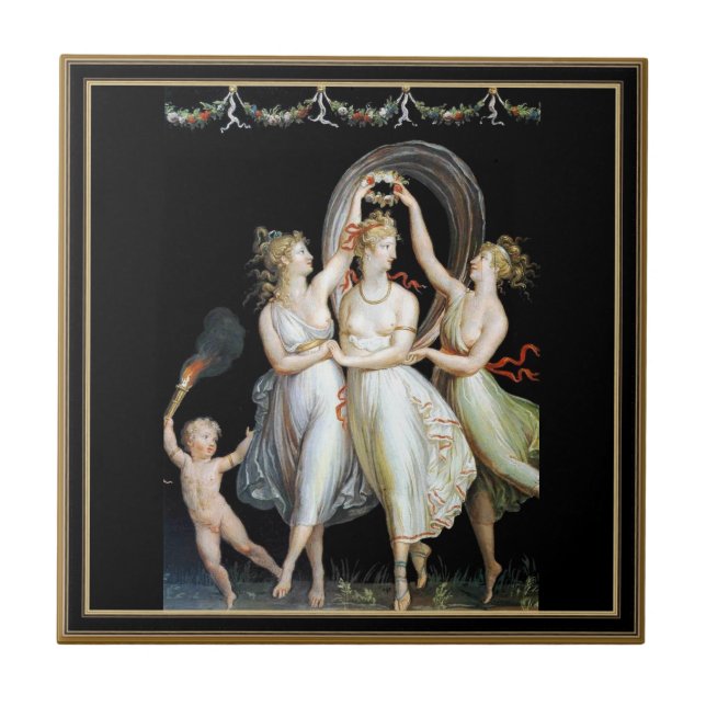 Azulejo de mulheres dançantes (Frente)