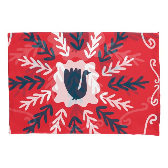 Azulejo de Natal Folk Doodle Art (Frente)