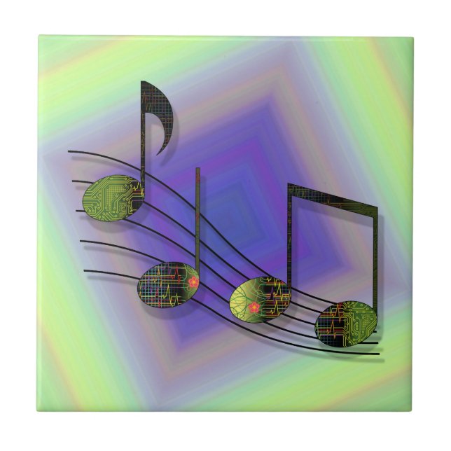 Azulejo de Notas de Dubstep (Frente)