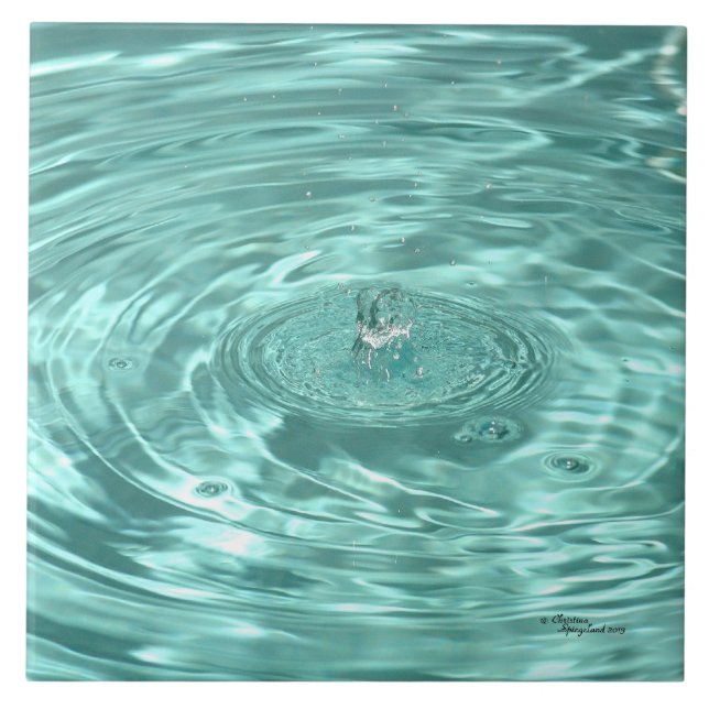 Azulejo de ondulação de água azul (Frente)