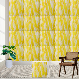 Azulejo de padrão de diamante geométrico amarelo