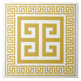 Azulejo de Padrão de Ouro Chave Grego - Cerâmica