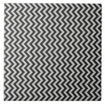 Azulejo de Pinças Brancas e Negras de Zig-Zag