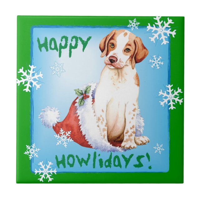 Azulejo de ponteiro do Happy Howlidays (Frente)