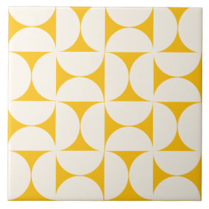 Azulejo de Semi Geométricos Modernos Amarelo