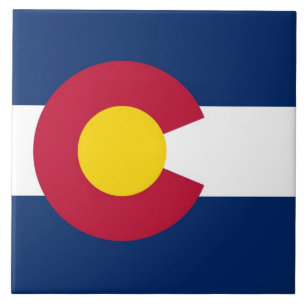 Azulejo de Sinalizador do Estado do Colorado