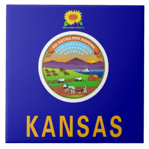 Azulejo de Sinalizador do Estado do Kansas