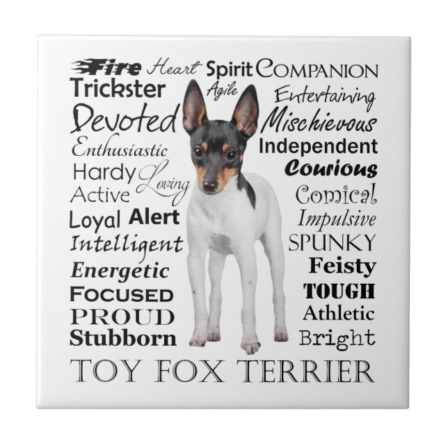 Azulejo de Traços de Tapete de Fox Terrier (Frente)