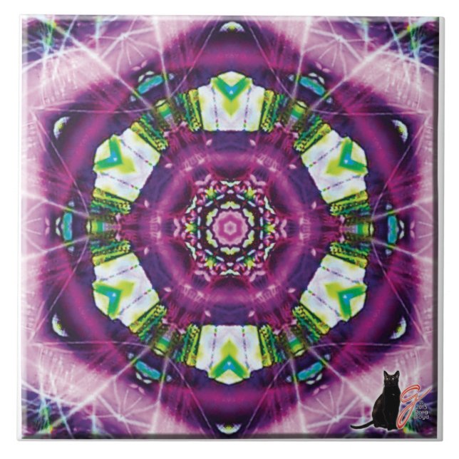 Azulejo de Violette Kaleidoscope (Frente)