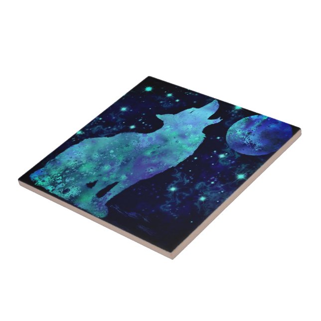 Azulejo de Wolf e Moon Cerâmica (Lateral)