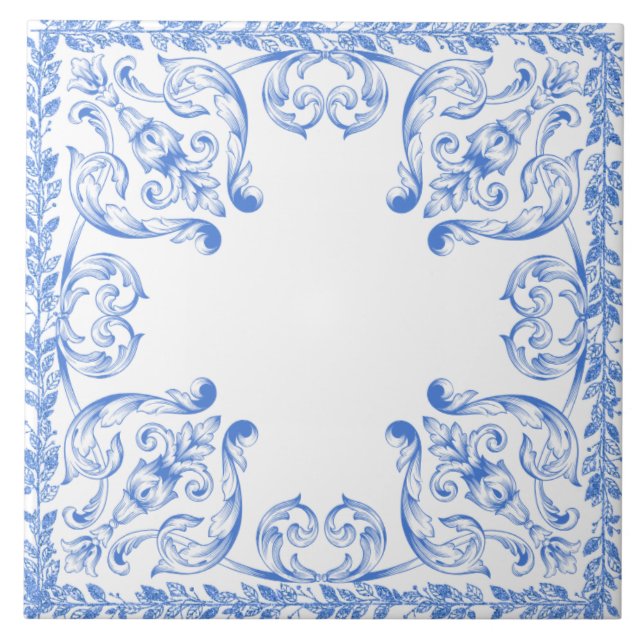 Azulejo decorativo azul claro (Frente)