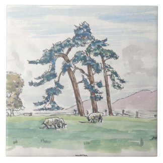 Azulejo decorativo do campo inglês