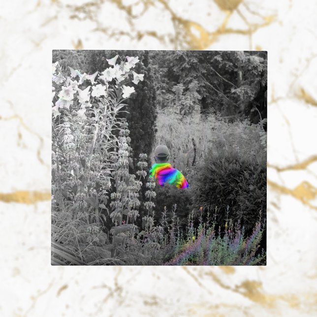 Azulejo decorativo do Rainbow Garden Visitor (Criador carregado)