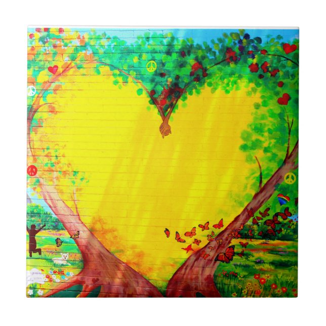 azulejo do coração do ouro (Frente)