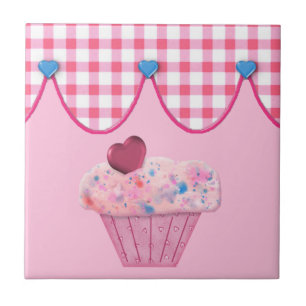 Azulejo do Cupcake rosa