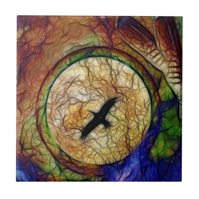 Azulejo do falcão do corvo (Frente)