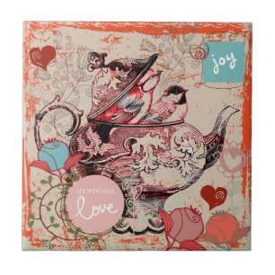 Azulejo do Grunge da fantasia do bule