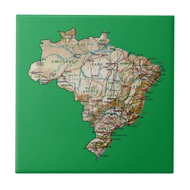 Azulejo do Mapa do Brasil (Frente)