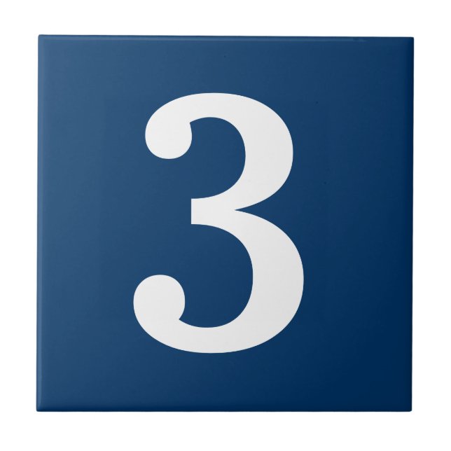 Azulejo do número de morada da rua azul e branca (Frente)