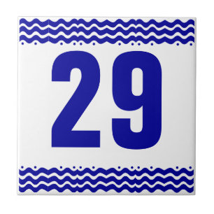 Azulejo do número de ondas do art deco