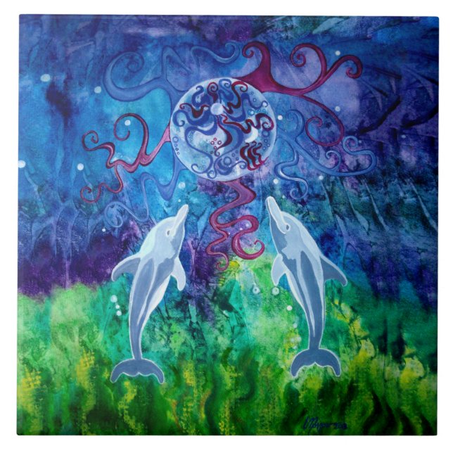 Azulejo do olhar do golfinho (Frente)