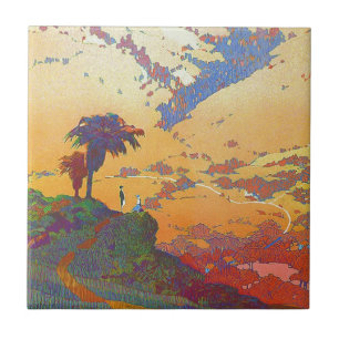 Azulejo do viagem de Califórnia do vintage