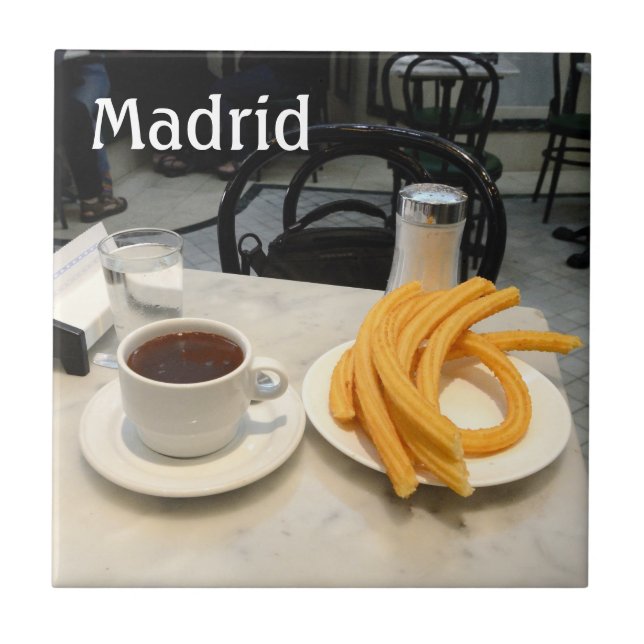 azulejo dos churros do engodo do chocolate (Frente)