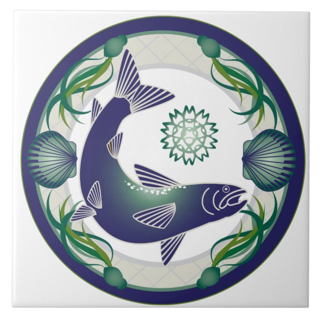 Azulejo dos salmões (Frente)