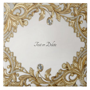 Azulejo Dourado de cerâmica decorativa