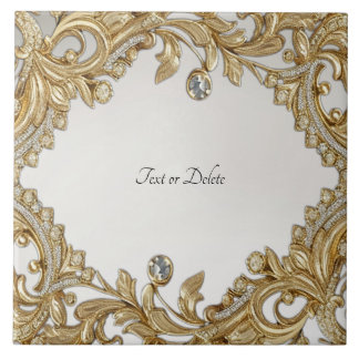 Azulejo Dourado de cerâmica decorativa