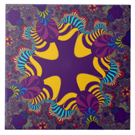 Azulejo Dourado Roxo Personalizado