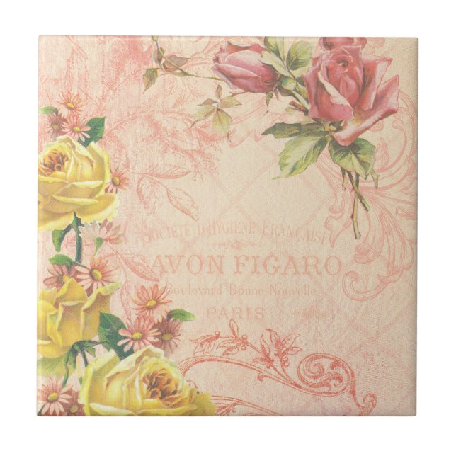 Azulejo Floral Chic Vintage (Frente)