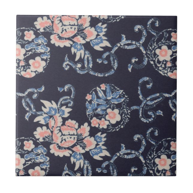 Azulejo Floral Japonês Vintage (Frente)